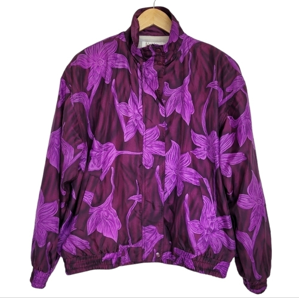 Vintage Floral Windbreaker Jacket